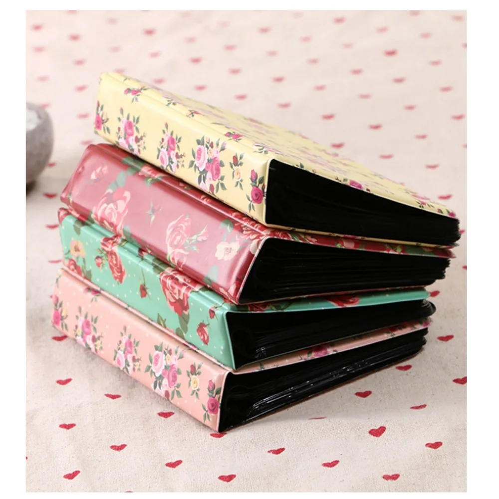 64 кармана в стиле ретро роза мини альбом с названием фотоальбом для Fujifilm Instax Mini