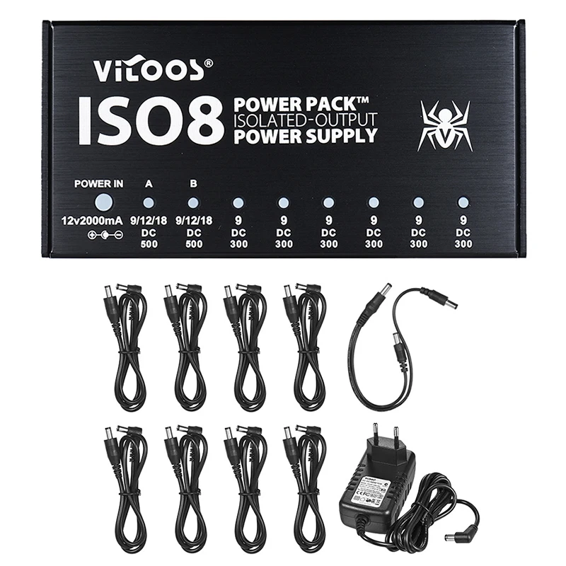 Vitoos Iso8 гитарные интегрированные эффекты компактный размер источник питания