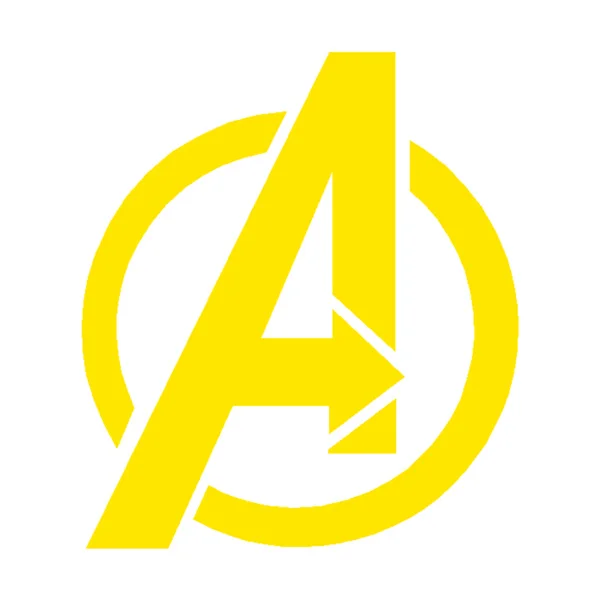 Наклейки для автомобиля Marvel Мстители щит креативные Декоративные наклейки для лобового стекла топливный бак крышка авто тюнинг Стайлинг винилы D10 - Название цвета: Цвет: желтый