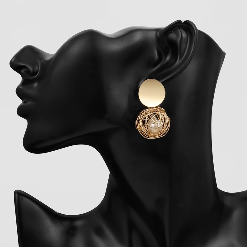 Новые креативные ювелирные изделия искусственные круглые серьги с