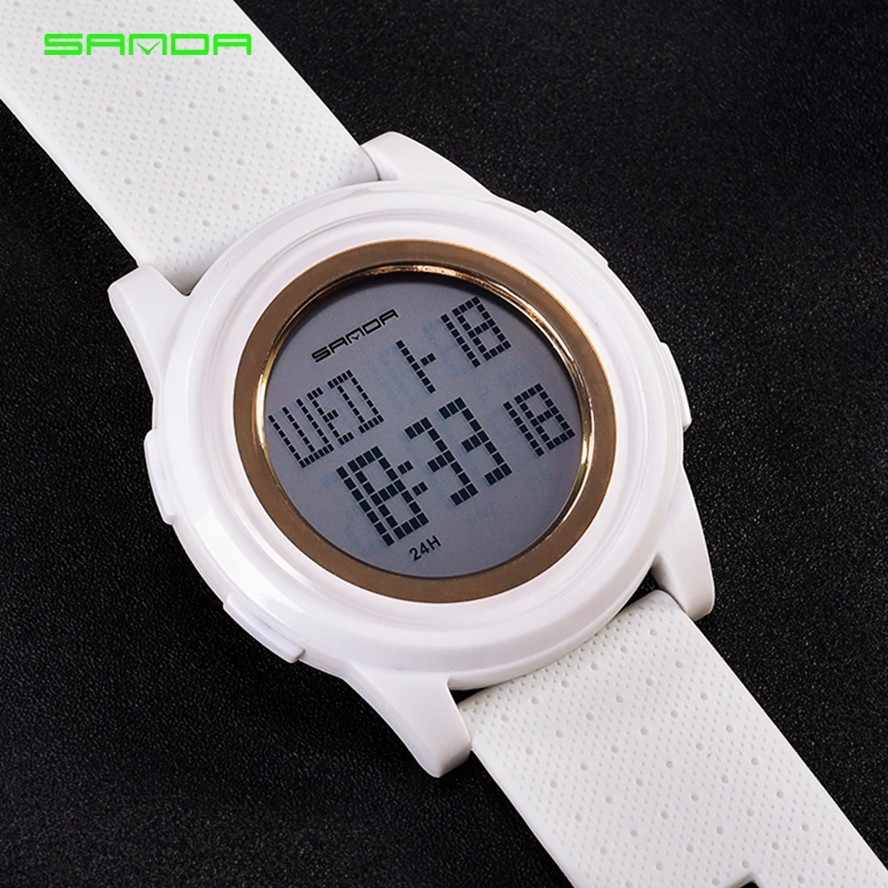 

SANDA 9mm Super Slim Sport Watch Men Brand Luxury Electronic LED Digital Wrist Watches For Men Male Clock Relogio Masculino 2018