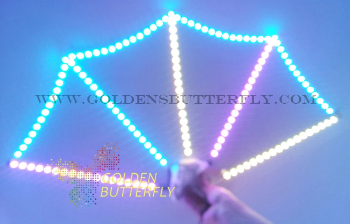 Светодиодный светящийся вентилятор 2017 модный сценический для женщин/мужчин DJ