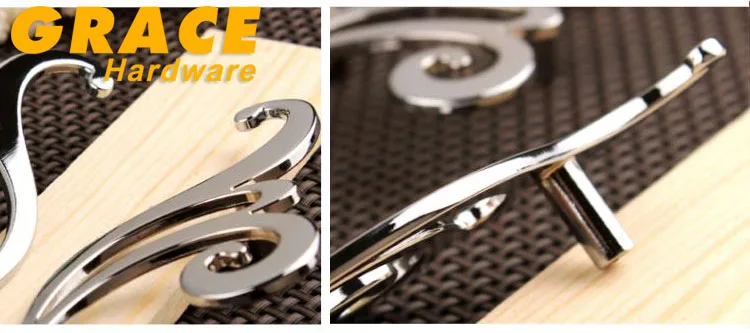 Новая Художественная Хромированная ручка для шкафа мебели двери ящиков шкафов