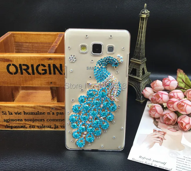 Для Samsung Galaxy A3 2015 A3000/A3 2016 A310/a3 2017 a320 ручной работы со стразами чехол Diamond Crystal Павлин