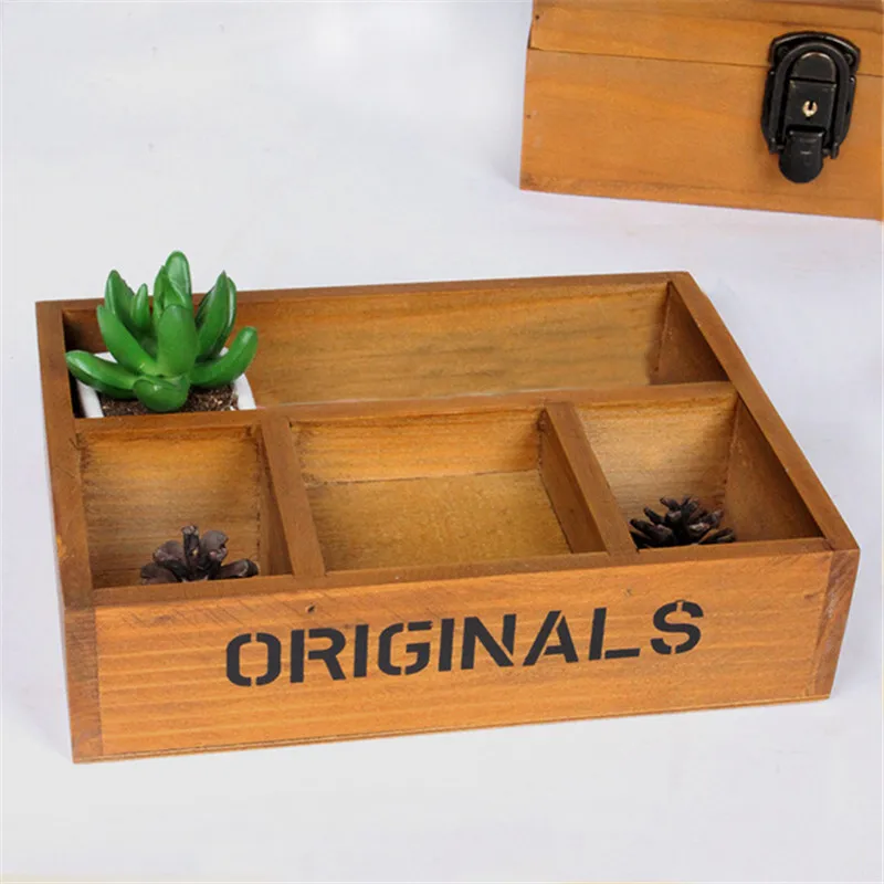 Wood Storage Boxes Household Decoration Natural Wooden Desktop Stprage Organizer Handmad Box | Дом и сад