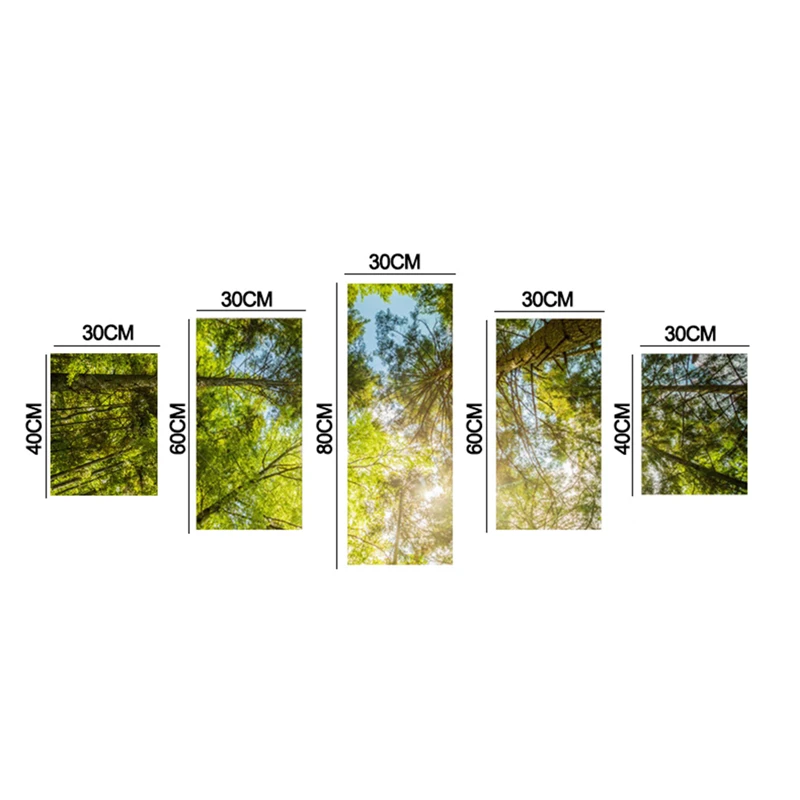 Картина маслом Куадрос 5 шт./компл. настенные картины с изображением лесного