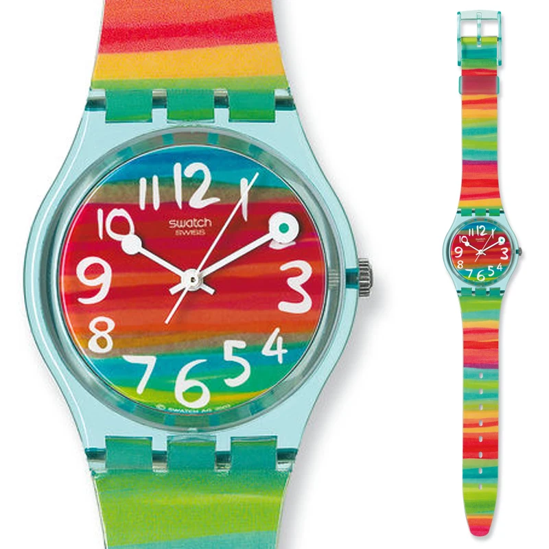 Swatch часы оригинальные красочные серии кварцевые GS124|Кварцевые мужские часы| |