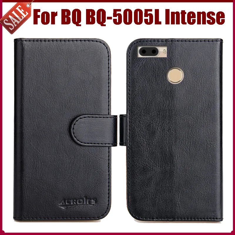 

Hot Sale! BQ BQ-5005L Intense Case New Arrival 6 Colors High Quality Flip Leather Protective Cover Phone Bag
