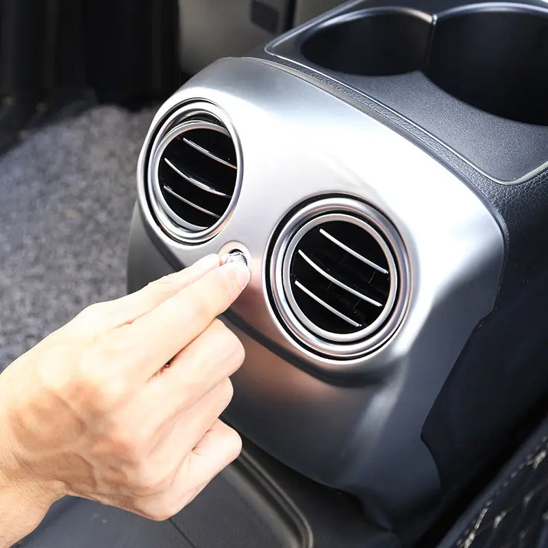 Для Mercedes Benz E Class W213 автомобиль-Стайлинг ABS Chrome сзади ряд подлокотник коробки AC Vent Обложка отделка автомобильные аксессуары