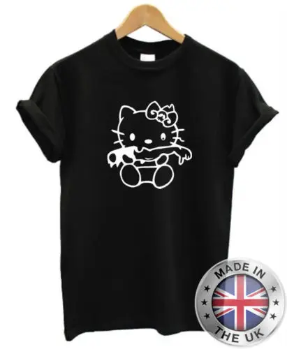 Hello Zombie Футболка мужская женская футболка с рисунком котенка Мужская унисекс