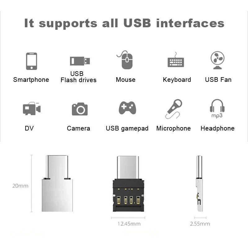 Мини OTG Micro usb type C адаптер к USB jack конвертер небольшой портативный разъем смартфон разветвитель широкий Совместимость оборудования