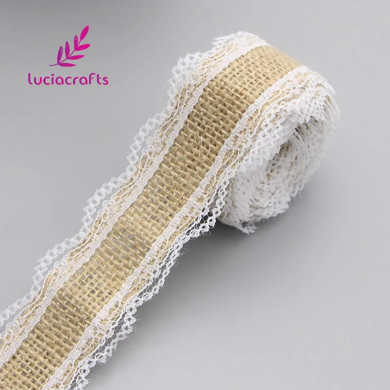 Lucia Crafts 2 года/набор джутовая Мешковина гессианская лента с кружевом сделай сам