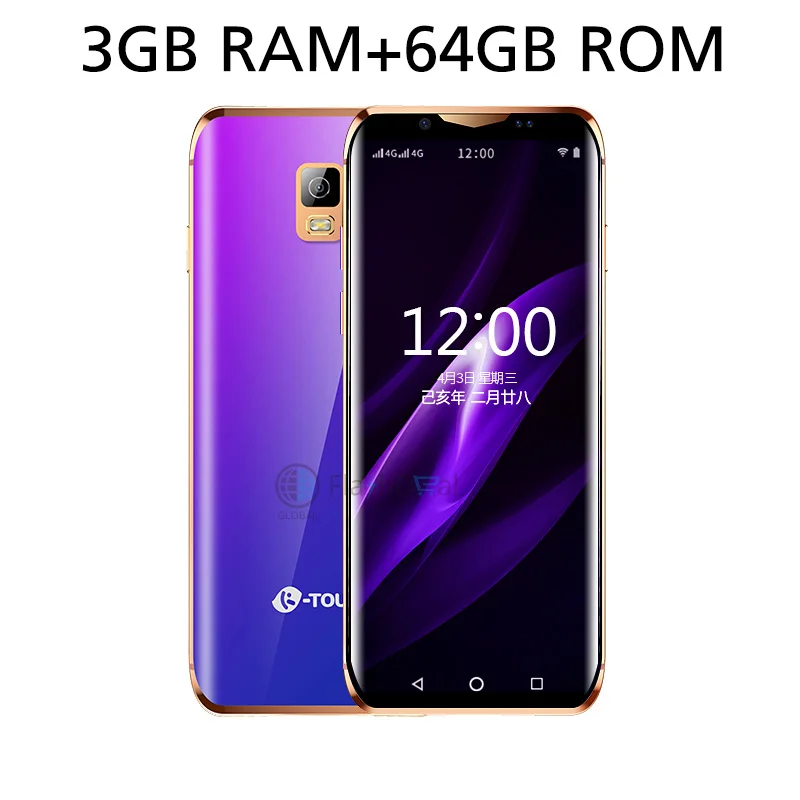 3GB 64GB Blue K-Touch I10 супер мини 4G мобильный телефон Google Play четырехъядерный 3,46 дюймов изогнутый экран смартфон 3 Гб 64 ГБ Android 8,1 сотовый телефон - Цвет: 3GB 64GB Blue