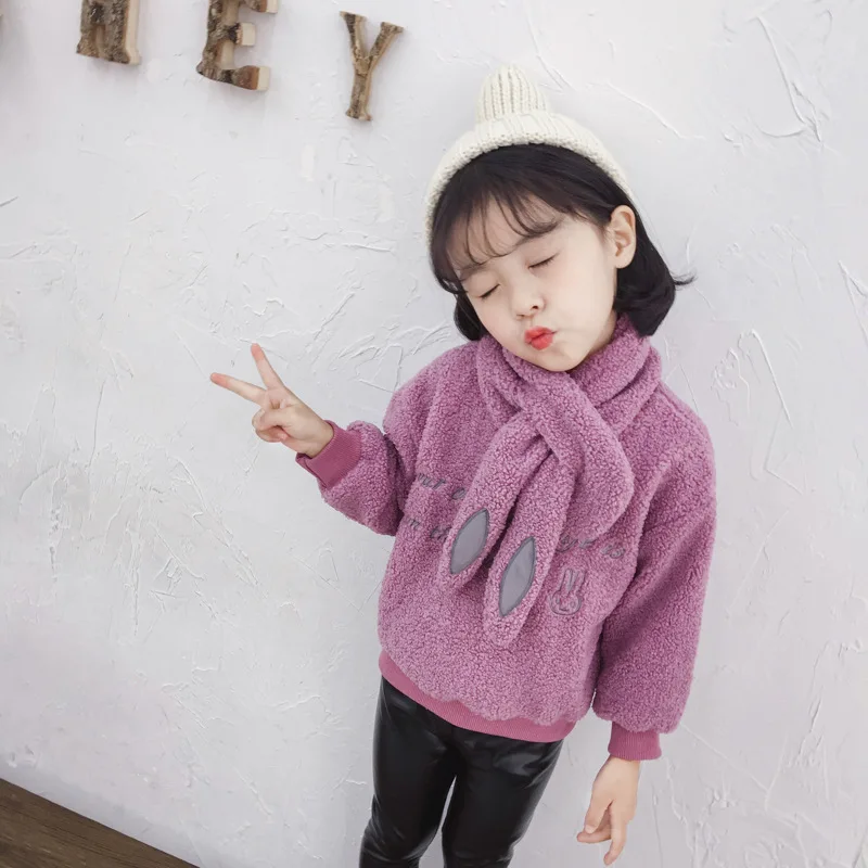 Новинка зимы 2019 пальто-свитер из овечьей шкуры с рисунком для мальчиков и девочек