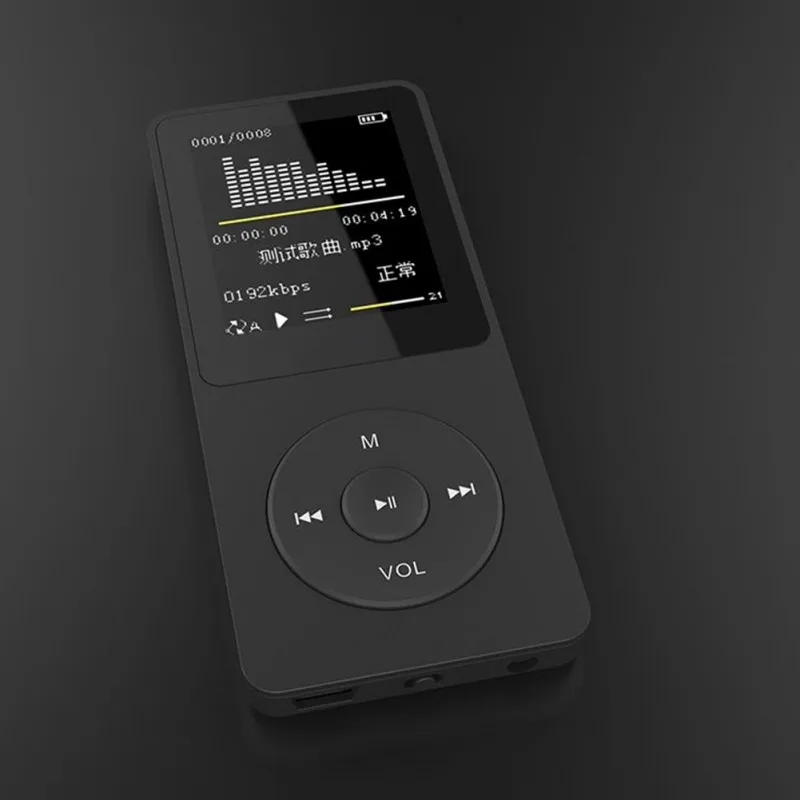 Ультратонкий портативный MP3/MP4 плеер 4 ГБ/8 Гб памяти объемный звук верность звуковой эффект с 1,8 дюймовый цветной экран