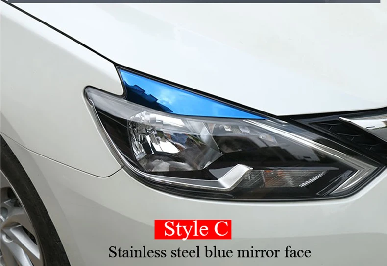 Автомобильный Стайлинг фар Брови декоративное покрытие Накладка для Nissan Sentra/Sylphy- наружные наклейки полоски отделка фар