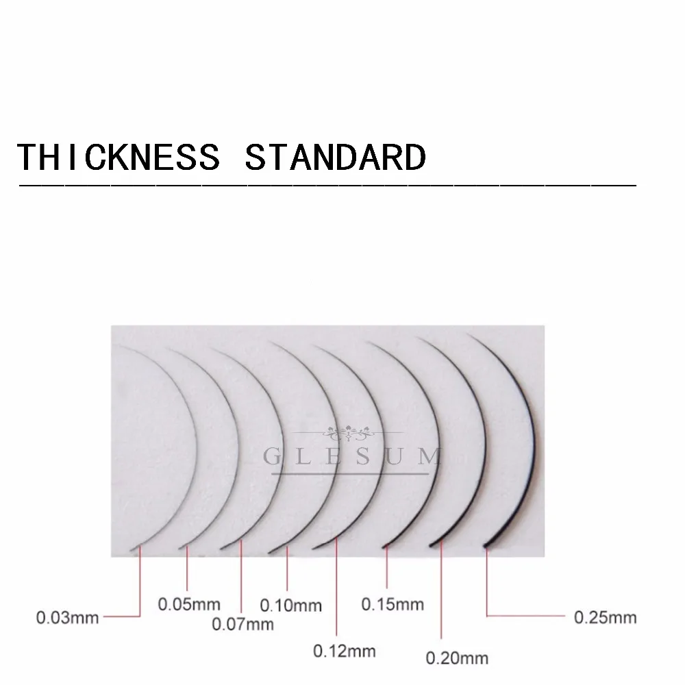 Высококачественные норковые накладные ресницы GLESUM 0 20 CD смешанной длины 12 рядов