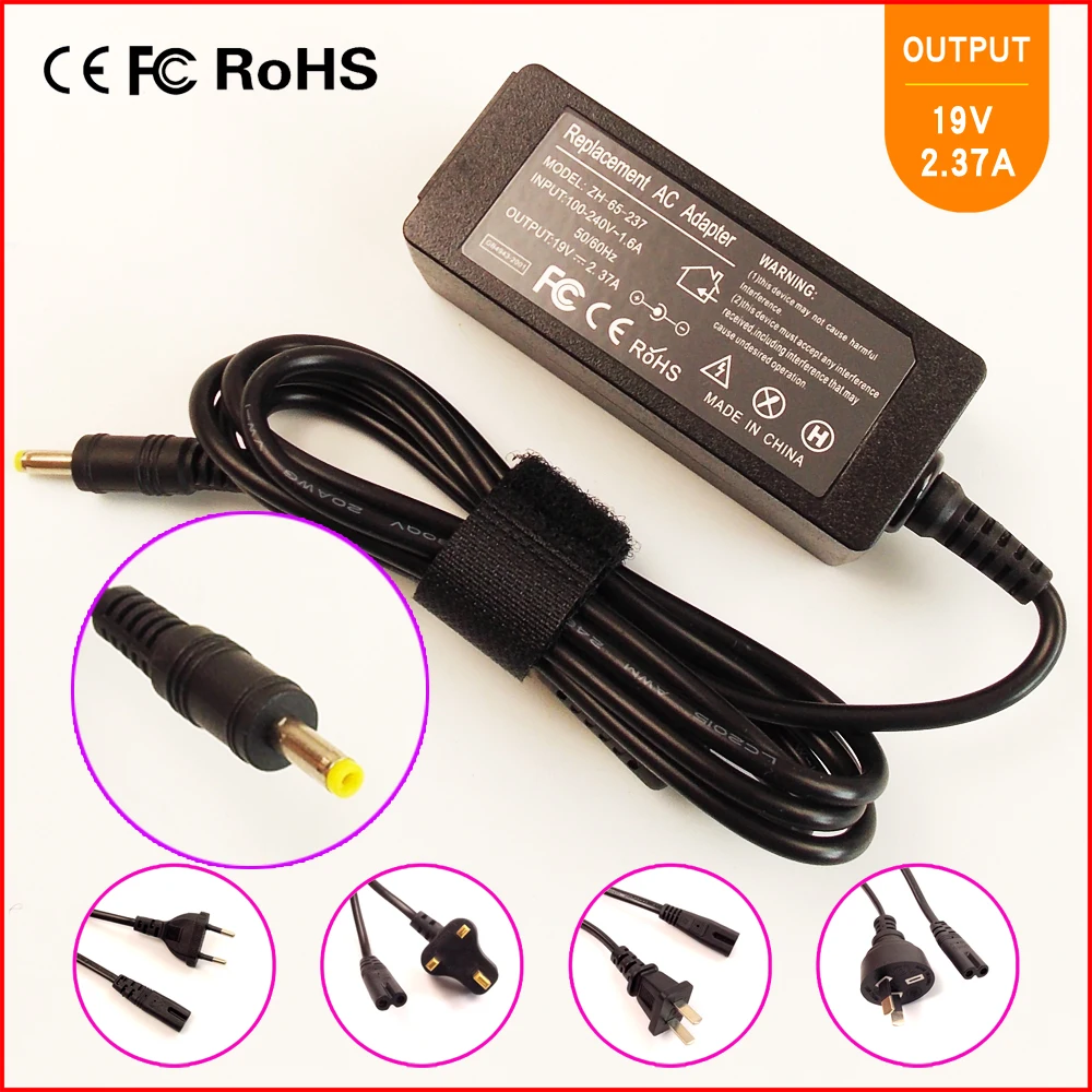 19V 2.37A нетбук Ac адаптер Зарядное устройство для Toshiba Portege Z10t series A 10H 11Q 11Z|ac adapter