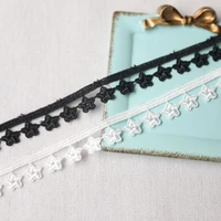 hot sale fine lace accessories star water soluble lace trimming 1 5 cm wide h1504
