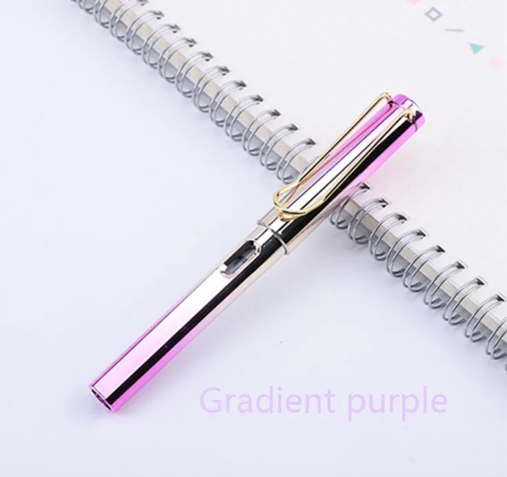 Fashion New Plastic Plating Gradient Pens For Men And Women Are Often Used In Student School Business Office Pen Fine Gift Pen - Цвет: B