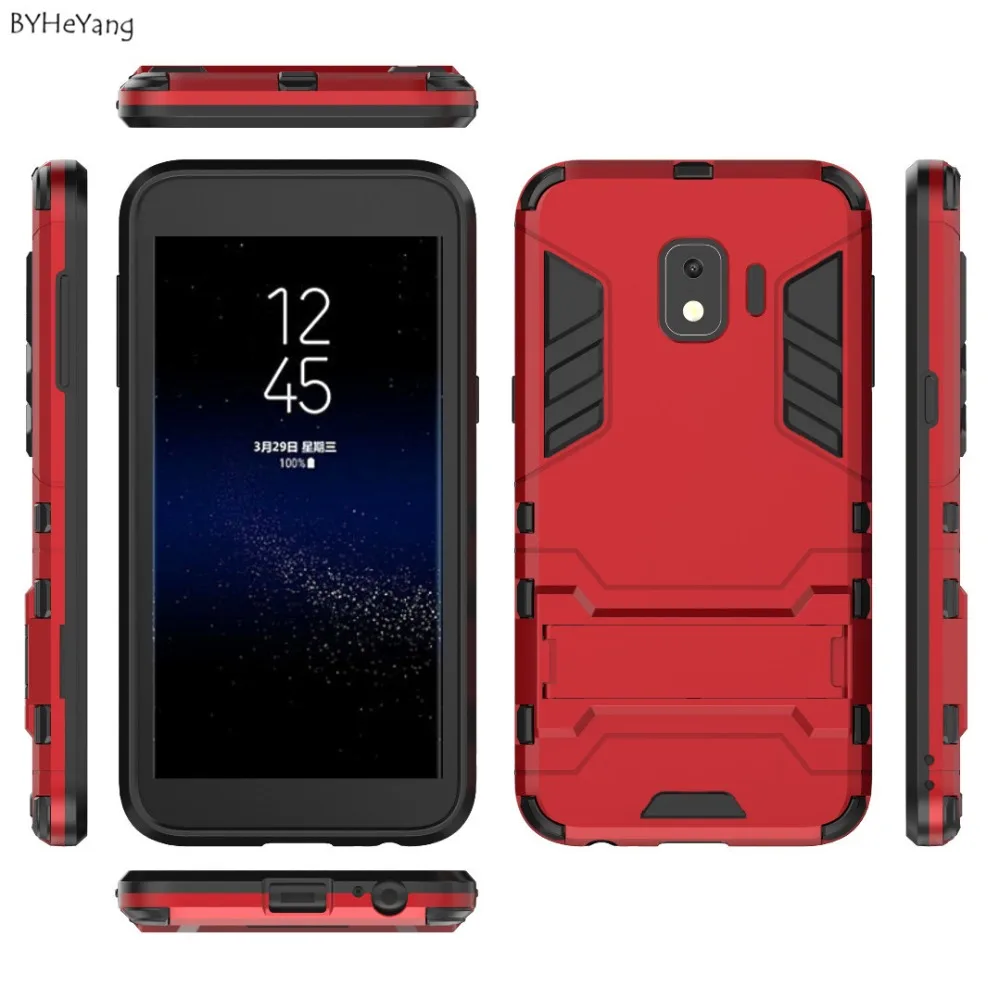 BYHeYang для Samsung Galaxy J2 Core чехол PC + Силиконовая Броня ударопрочный 3D защитный J2core SM-J260