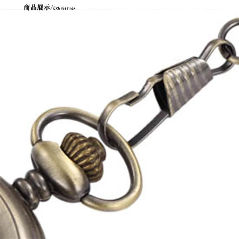 Стимпанк Скелет бронзовые Автоматические Механические карманные часы Мужские