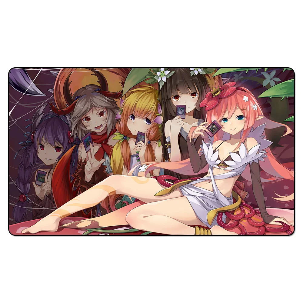 Traptrix Master Rule Exodia The forbident One playmats) Настольные игры playmats, YGO карты игровой коврик, пользовательские игры дизайн игровой коврик с плеймат сумка - Цвет: Traptrix Master Rule