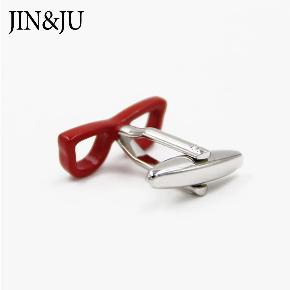 JIN & JU мужские ювелирные изделия Модные очки для глаз медные запонки Бизнес
