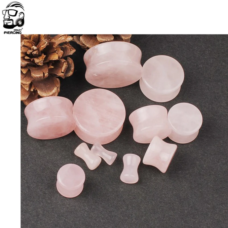 2 шт. модные Заглушки для ушей в виде розового камня|pircing rings|earring gaugesbody pircing |