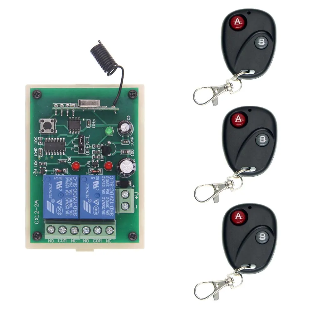 Классический DC 12V 24V 2 CH 2CH RF беспроводной переключатель системы дистанционного