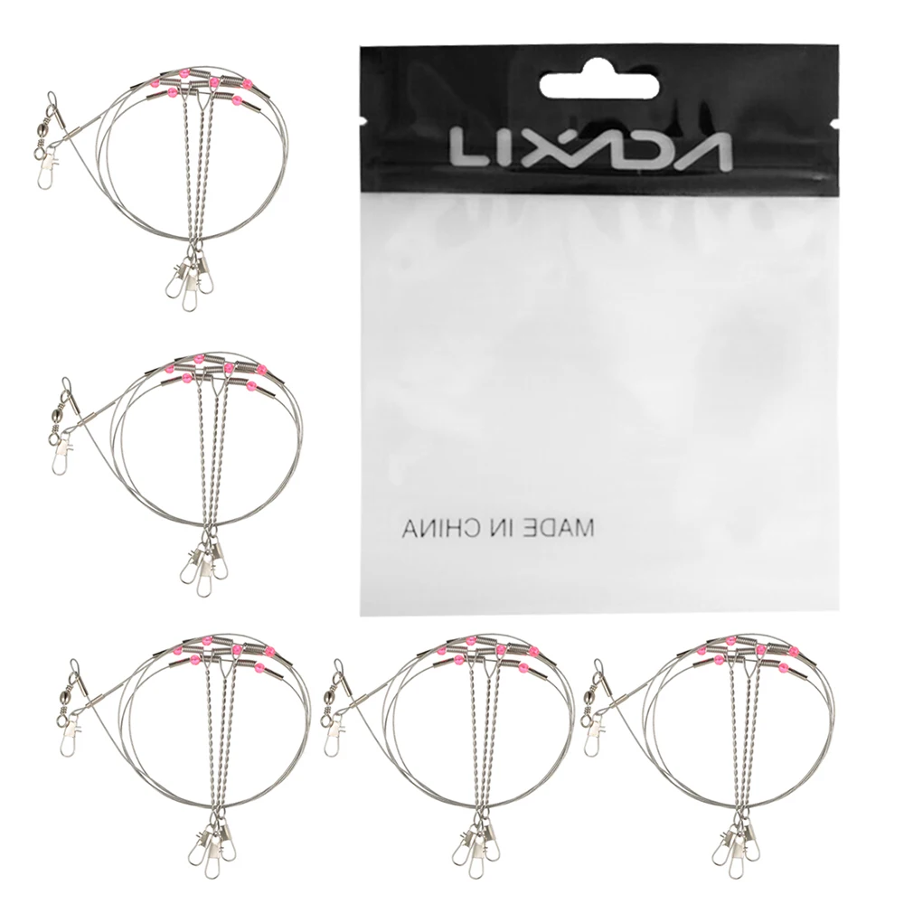 Lixada 5 шт. рыболовный крючок с защитой от намотки поворотная гирлянда из