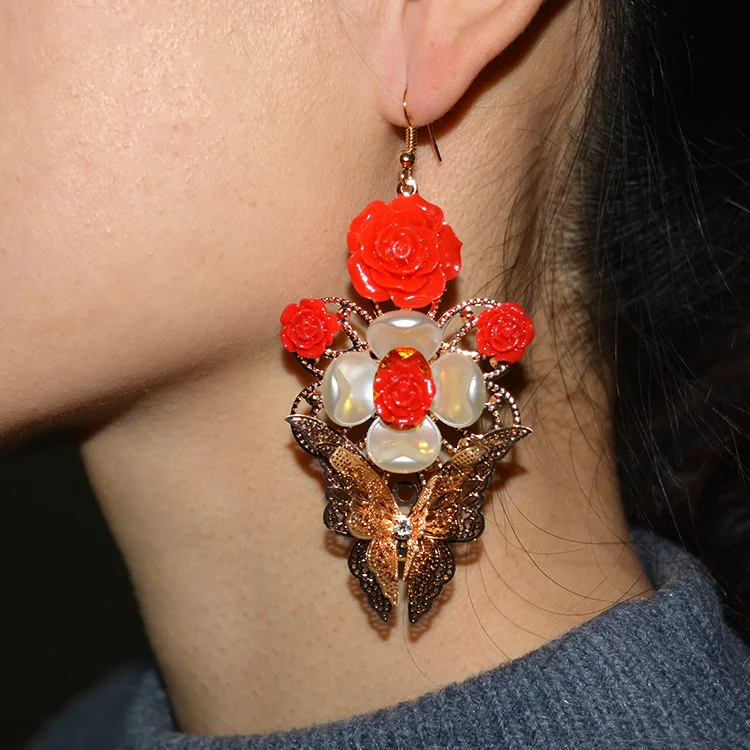 2017 Новый Европейская мода дворец Ретро металл цветок листья набор шнековый бур