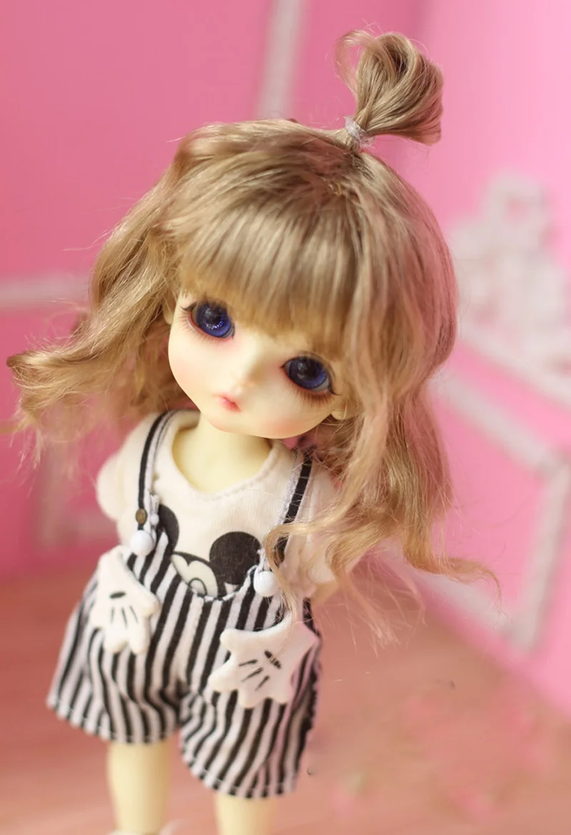 1/6 6-" Bjd парик мохер Sd милый вьющиеся волосы парик