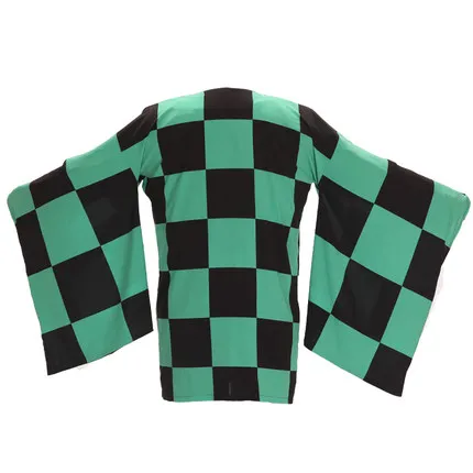 Green Outwear Аниме демон убийца Kimetsu no Yaiba костюмы для косплея Униформа юката верхняя одежда Haori Kamado Tanjirou полный комплект S-2XL - Цвет: Green Outwear