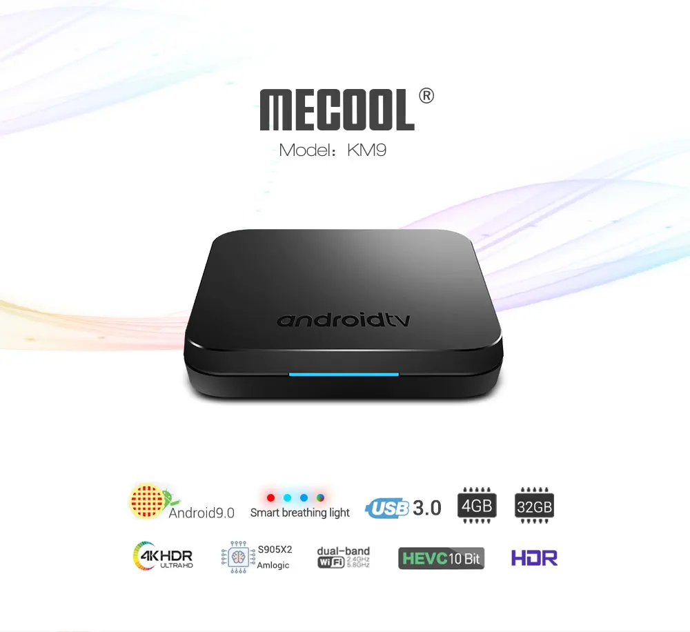 MECOOL KM9 Android 9 0 Smart ТВ Box 4 Гб DDR4 Оперативная память 32 ГБ Встроенная 2 г/5G WiFi BT 1 USB 3