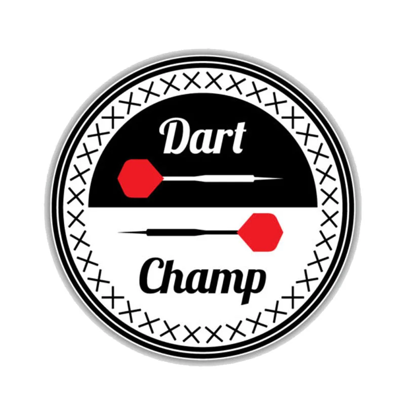 YJZT 13 см * Модный бейдж Дротика Champ Sport значок ПВХ наклейка на мотоцикл автомобиль