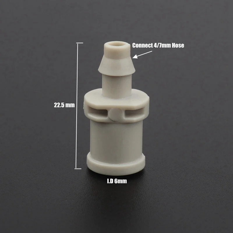 

50pcs Inner 6mm To 4/7mm Hose Barbed Connectors Gardening Greenhouse Drip Irrigation System Tube Sprinkler Connection Fittings