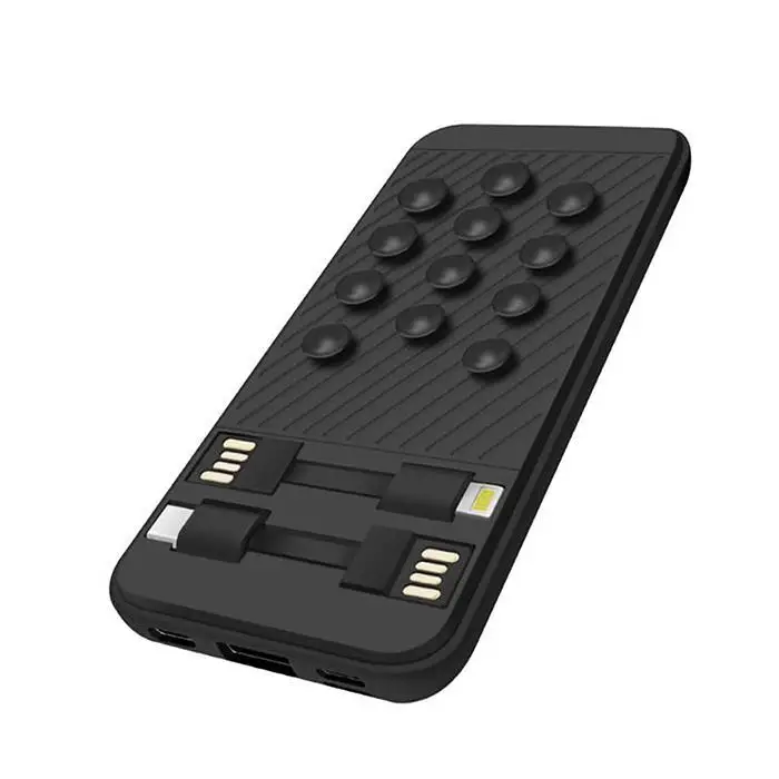 15000 мАч power Bank с зарядным кабелем присоска Внешняя батарея повербанк USB bank