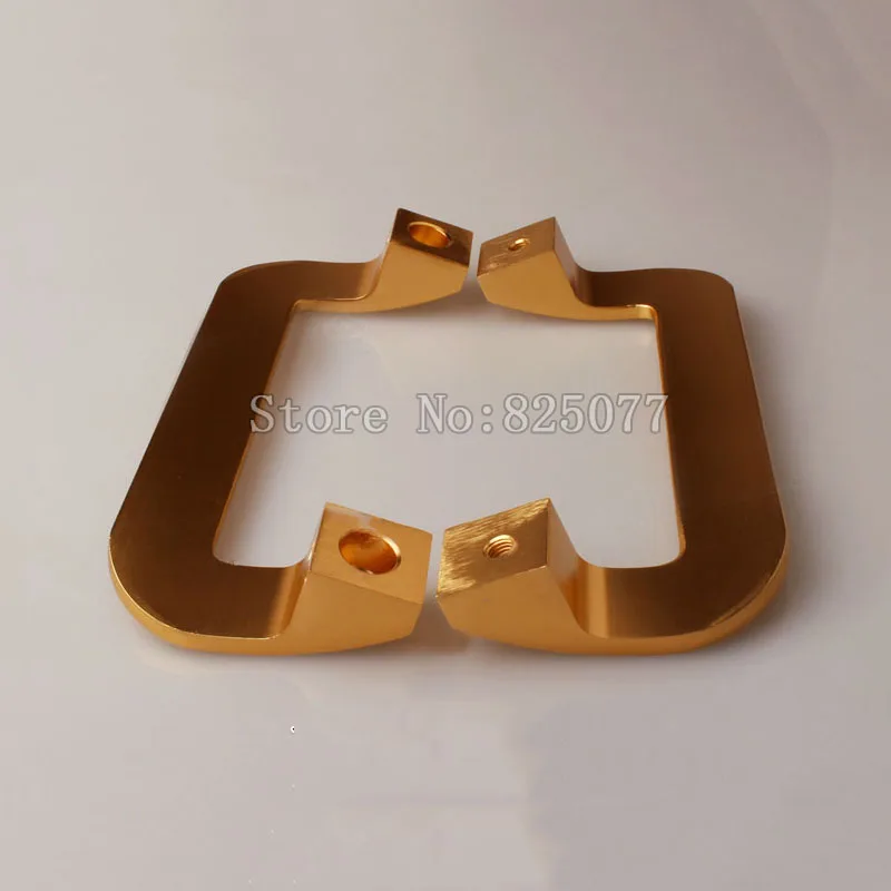 Простой цвет шампанского/алюминиевого цвета ручка для дверей из алюминиевого