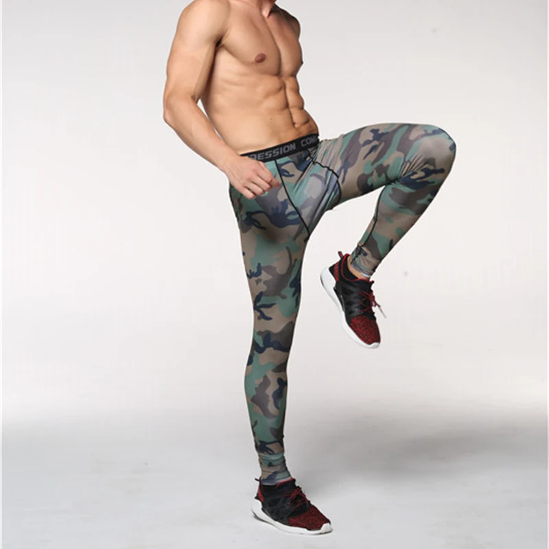 Камуфляж сжатия Брюки для девочек Для мужчин высокие эластичные тонкие узкие