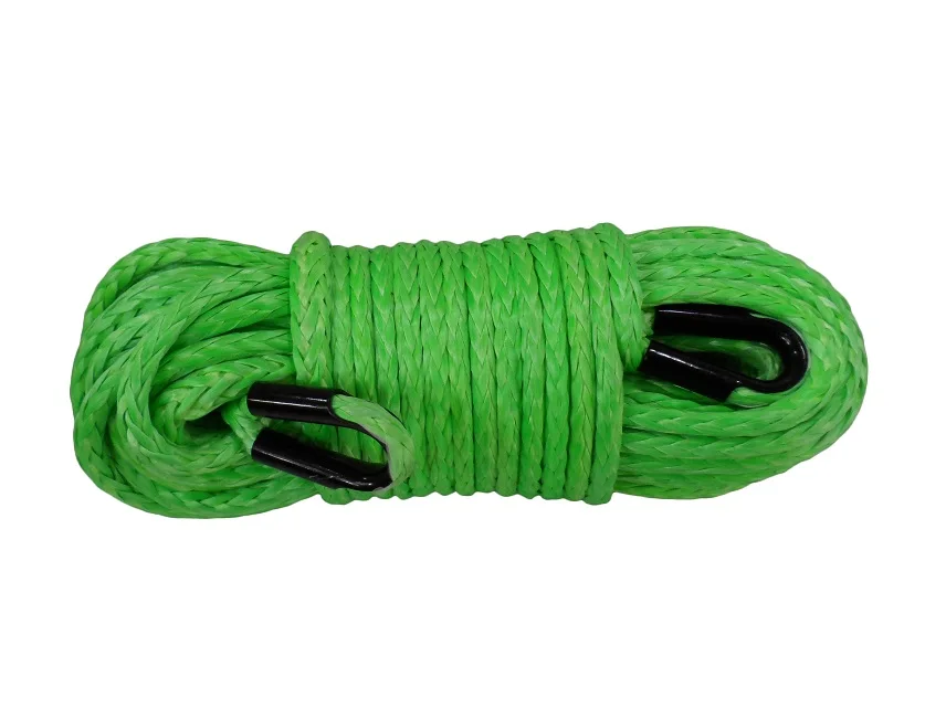 

12mm*45m Green Synthetic Winch Rope,Winch Rope Extension,ATV Winch Cable with Tube Thimbles,Towing Rope for Offroad