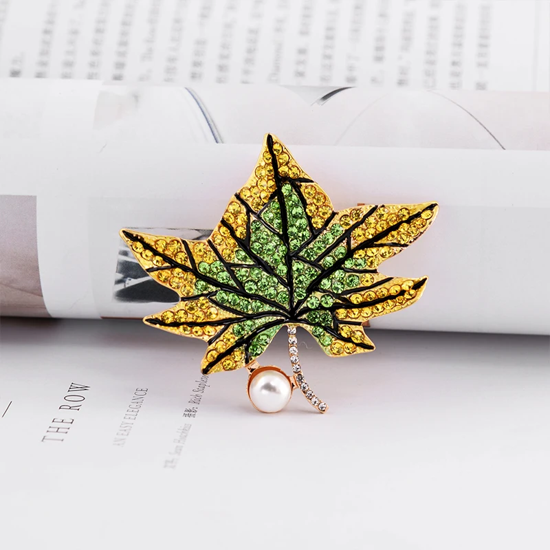 Женская Брошь в виде кленового листа EASYA уникальный дизайн новинка модное пальто