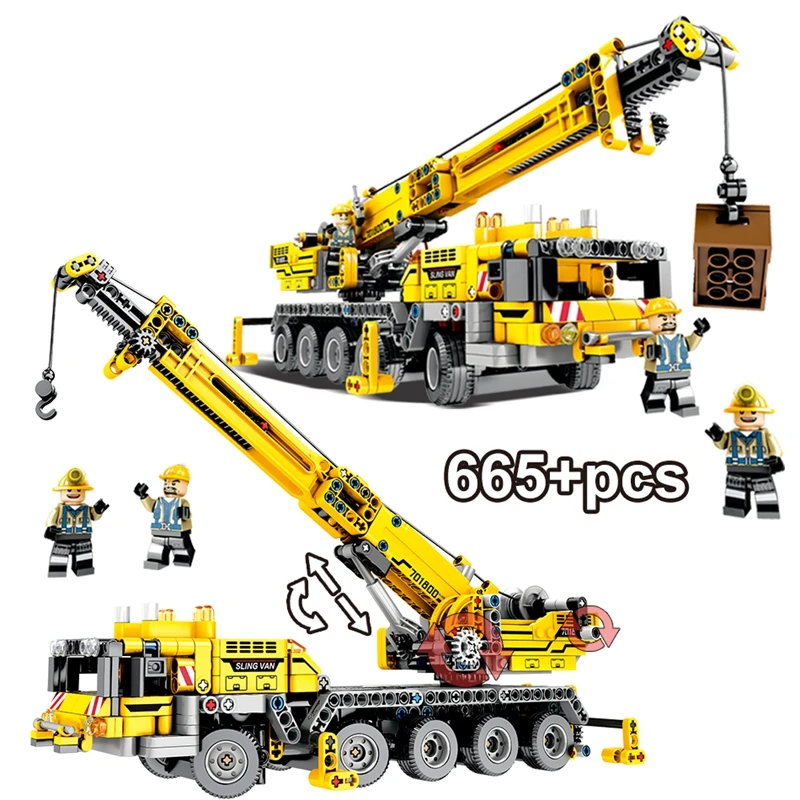 Инженерный бульдозер кран технология грузовик совместимые Legoings строительные