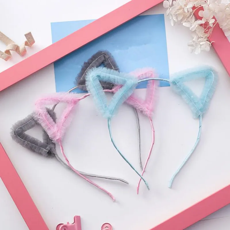 Sweet Lace Cat Animal Ear Headband Women Girls Headwear Birthday Hair Accessories Party Favors| |
