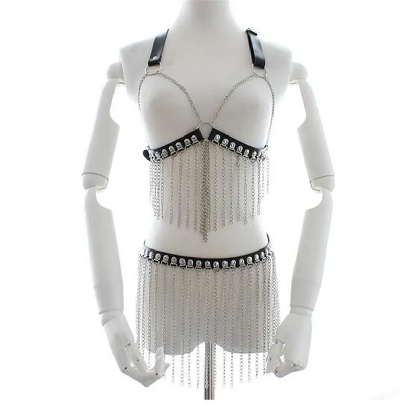 Новый сексуальный эротический бандаж металлическая цепочка с кисточкой ошейник