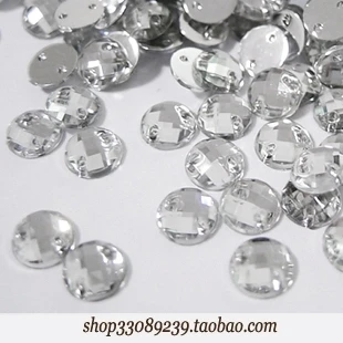Классические 100 шт./лот 8 мм круглые плоские стразы для шитья акриловое прозрачное