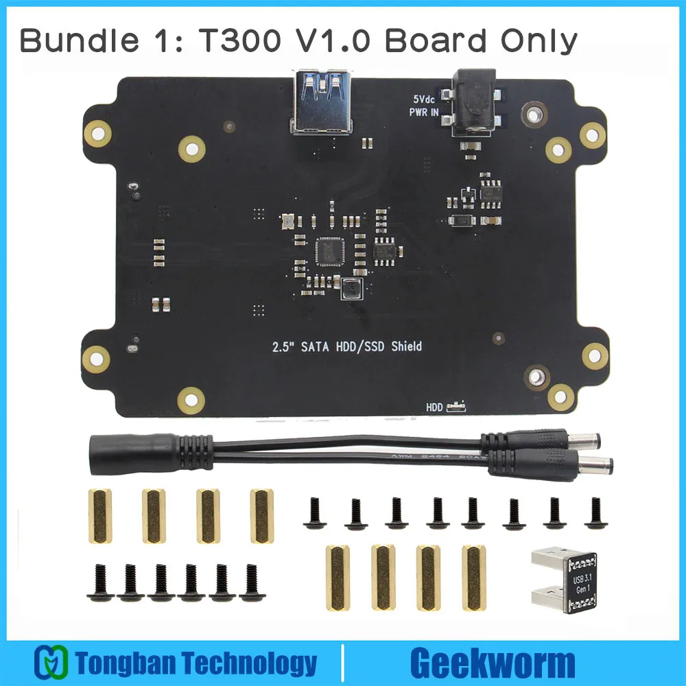 Bundle 1 NVIDIA Jetson Nano 2,5 дюймов SATA SSD/HDD Shield Storage Плата расширения USB 3,1 T300 V1.0 для NVIDIA Jetson Nano Developer Kit - Bundle: Bundle 1