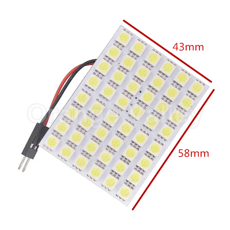 1 шт. супер яркий белый 48 светодиодный 5050 SMD Автомобильный интерьер для чтения дверных ламп панель лампа T10 BA9S Купол фестон 3 адаптера