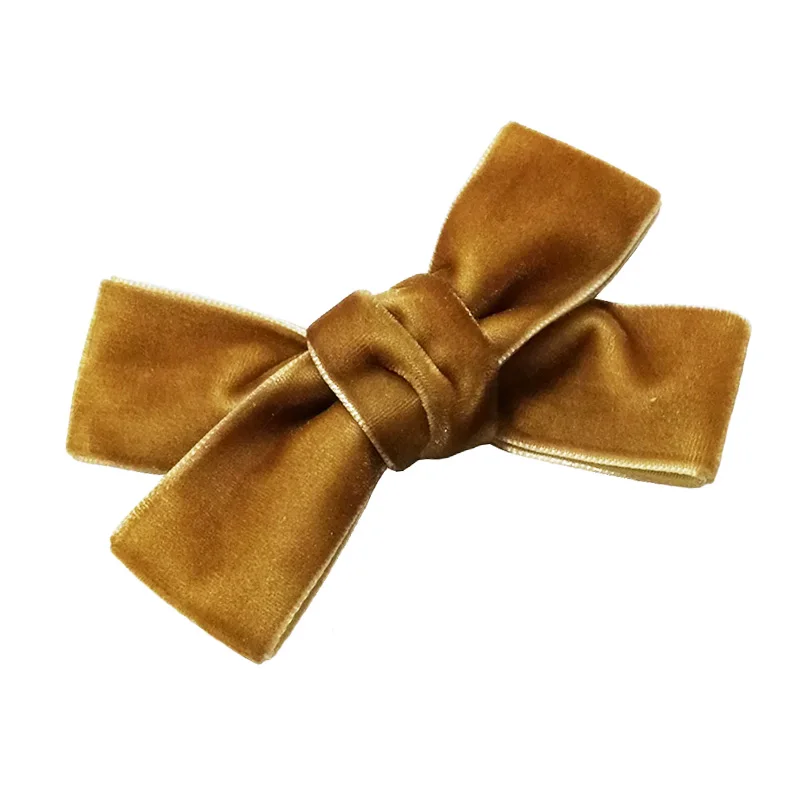beige 12 шт./партия 3,8 дюймов бархатные банты для волос детский зажим для волос ребенок Аллигатор шпильки для волос аксессуары для волос ручной работы - Цвет: beige