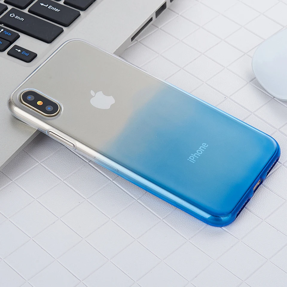 Градиент Радуга ТПУ чехол для iphone X 6 6s 7 8 плюс LG G5 G6 G7 V10 V20 V30 K8 k10 2017 Q6 Q8 крышка